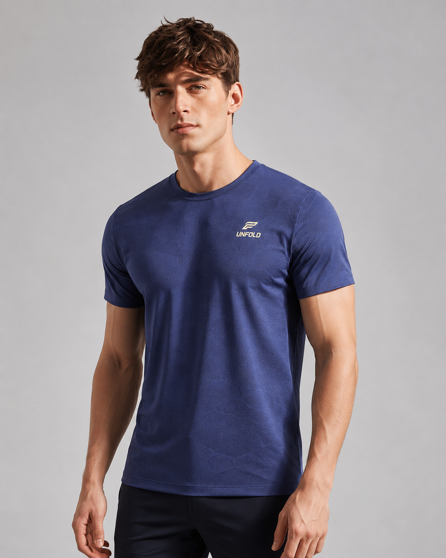 Unfold LB navy Essential T-Shirt sportswear in Lebanon