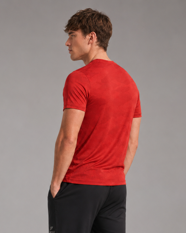 MEN-ESSENTIAL-T-SHIRT (SAMBA-RED)