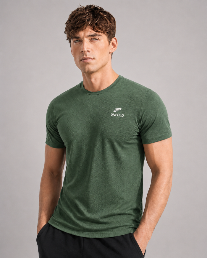 MEN-ESSENTIAL-T-SHIRT (DARK-GREEN)
